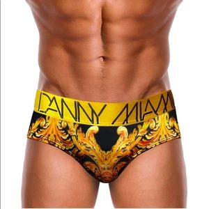Danny Miami Royal Black Baroque briefs size US medium LIKE NEW